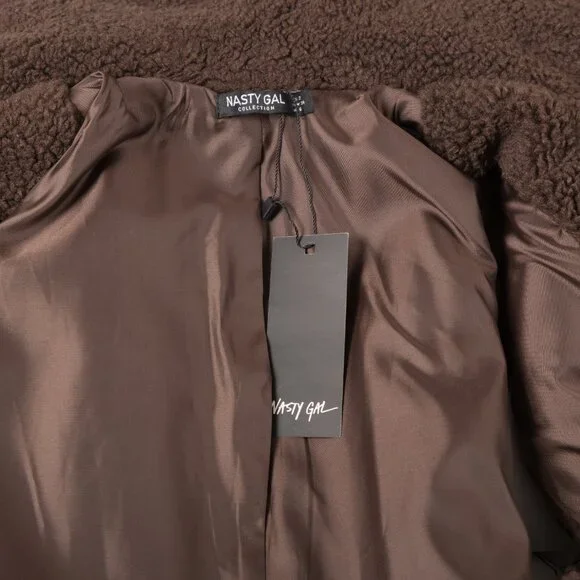 Nasty Gal Brown Teddy Vest Size UK 6 / US 2 - Picture 4 of 4